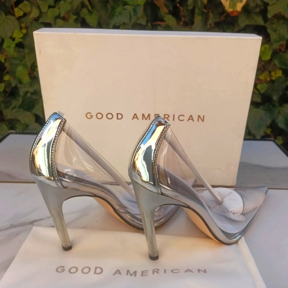 NEW Good American Cinderella Clear Pump Heels Women's Size 9 Cinder-f-ing-rella - Picture 8 of 10